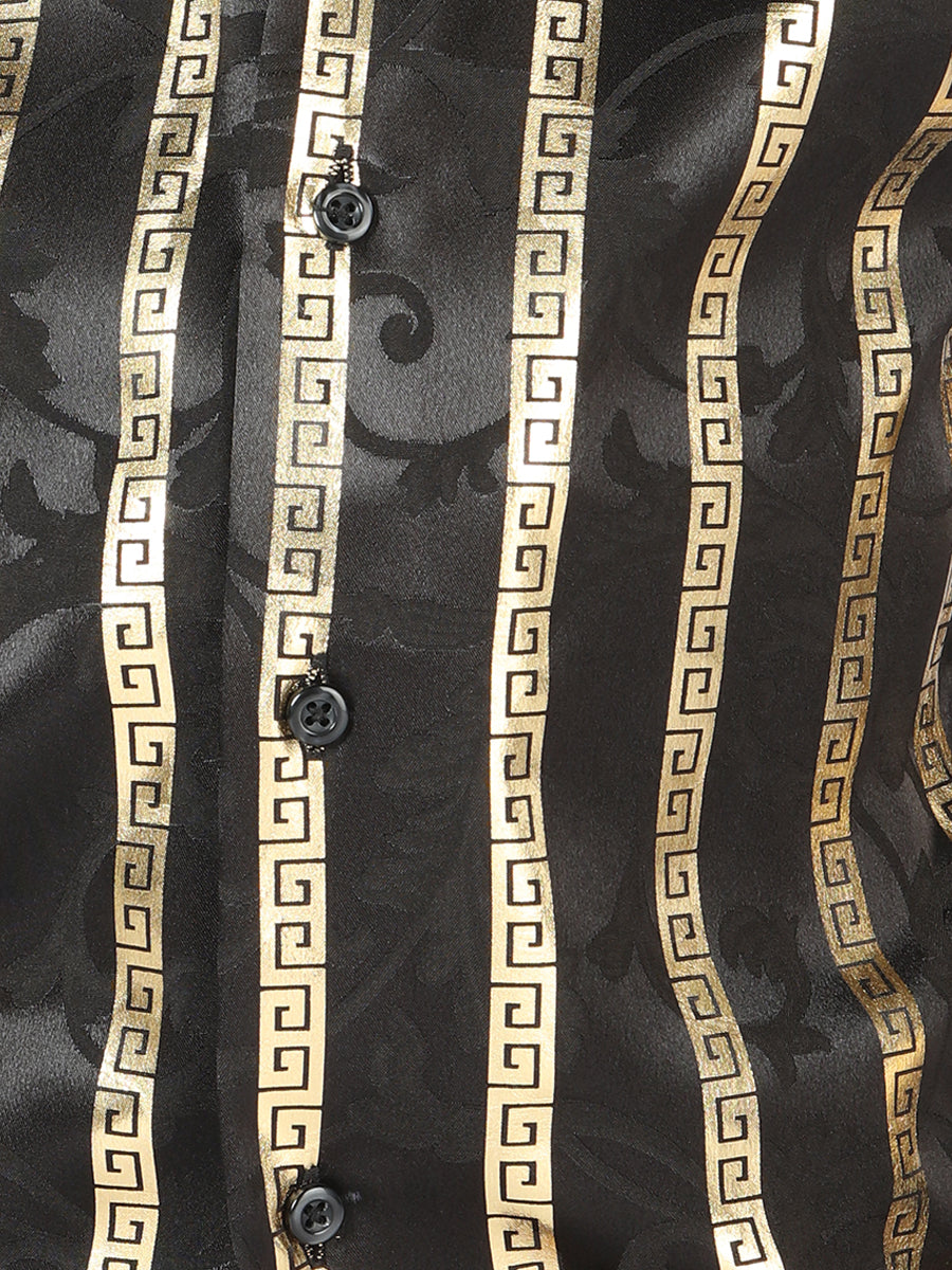 El General Black/Gold Casual Long-Sleeve Shirt 44572