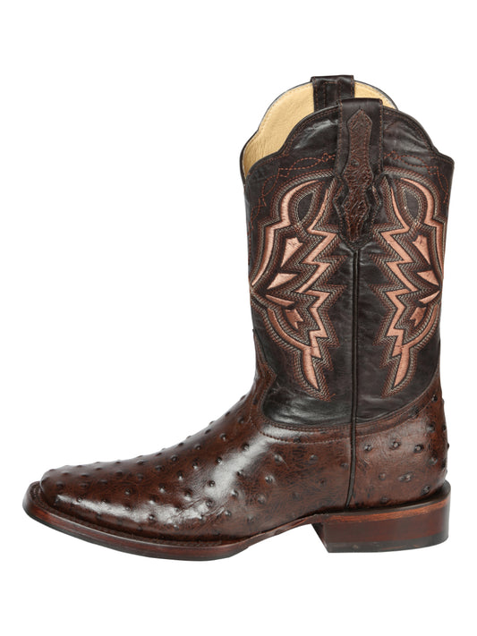 El General Rodeo Boot- Imit Avestruz - Brown 44665