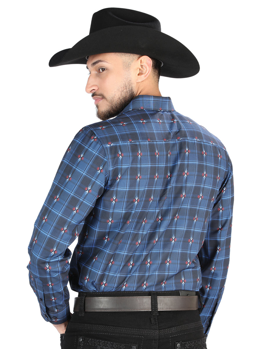 El General - Casual Long Sleeve Shirt - Black/Brown 44704