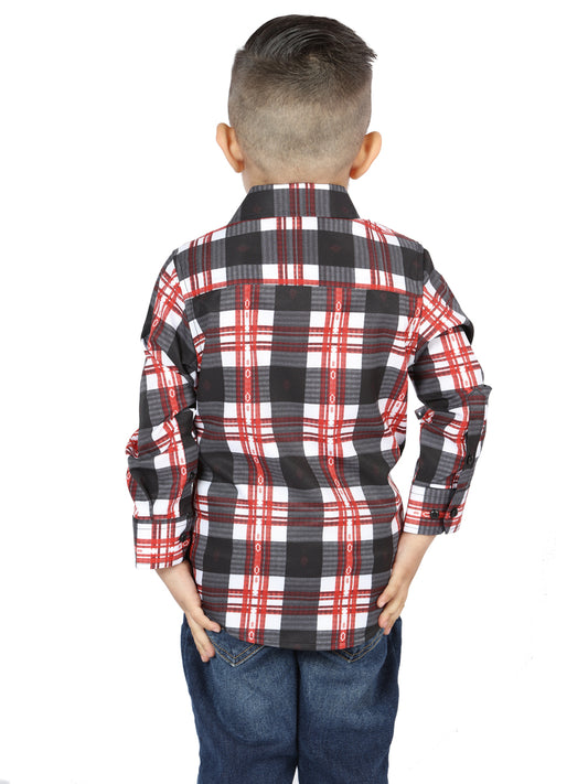 El General White/Red Casual Long-Sleeve Shirt 44741