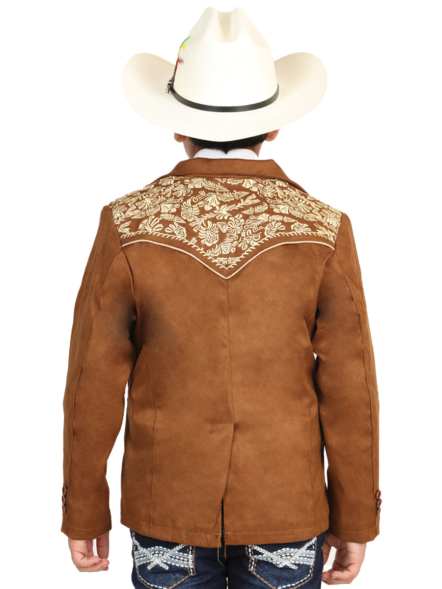 El General Kids’ Suede Blazer - Tan 45658