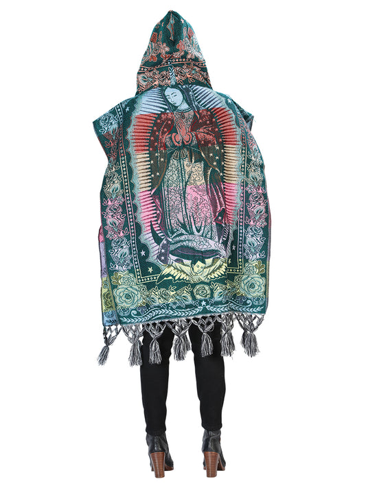 Mexican Artisanal Poncho 100% Acrylic Multicolor 603880
