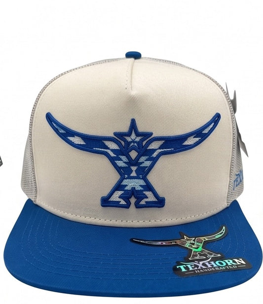 TexHorn Premium Trucker Cap – Blue & Cream