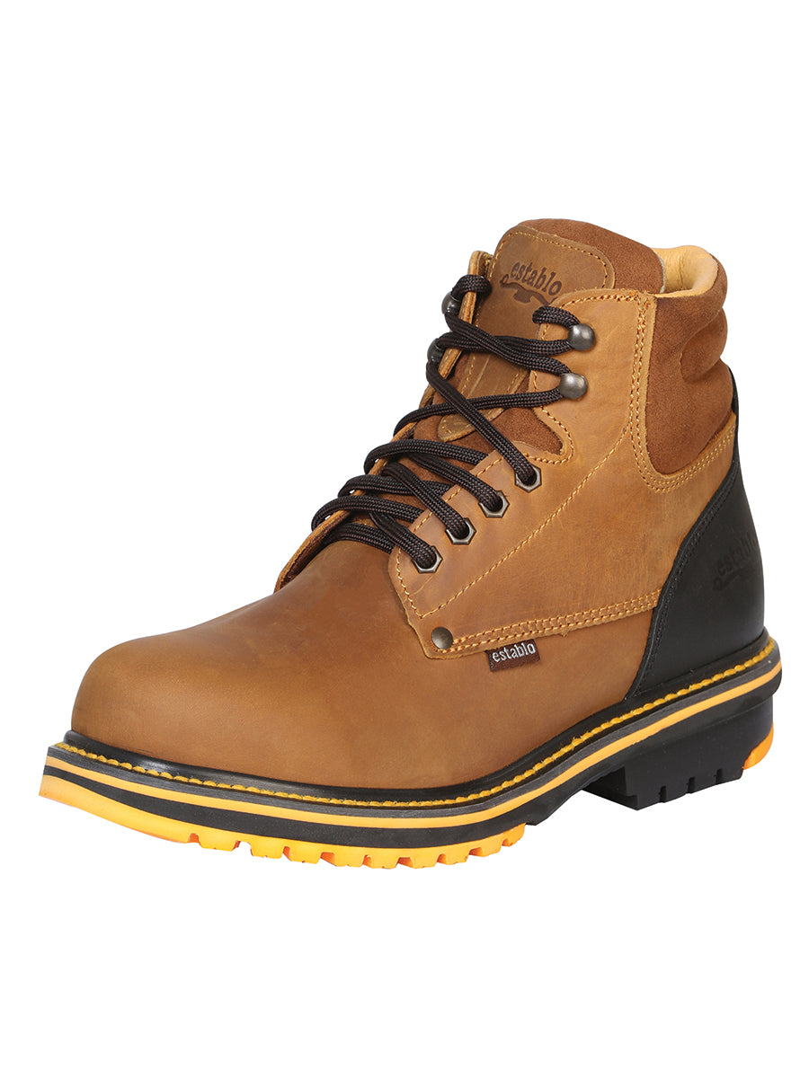 Establo Men’s Work Ankle Boot Mango/Black Lace-Up

 13359