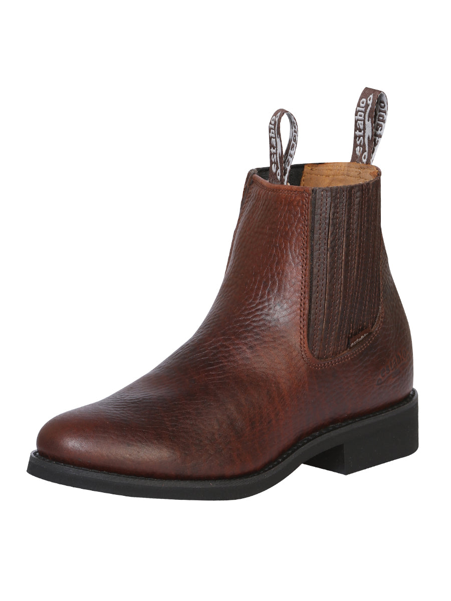 Establo Men’s Work Ankle Boot - Bull Fight Leather - Honey 22954