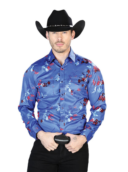 Blue Casual  Long Sleeve Shirt 43942