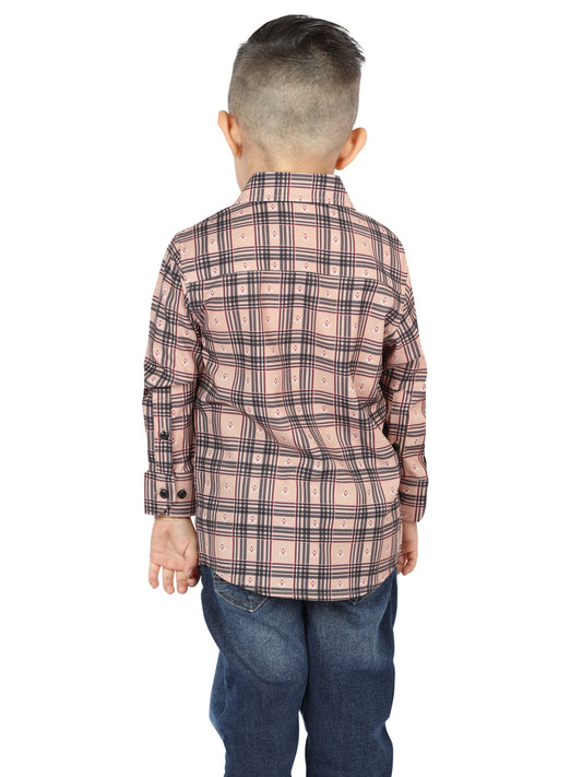 El General Beige/Black Casual Long-Sleeve Shirt 44731