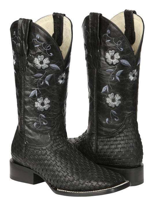 El General Women’s Rodeo Boots Petatillo - Black 44856