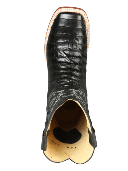 El General Rodeo - Printed Alligator leather boots - Black 44938