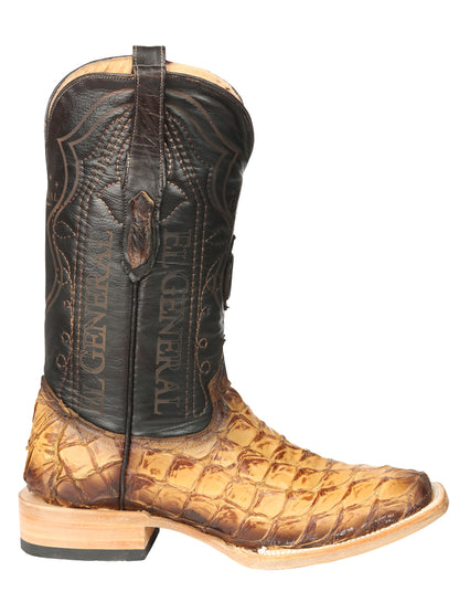 El General Men's Exotic Monster Fish Rodeo Cowboy Boots - Orix  45086