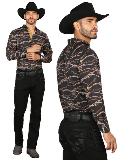 Centenario Men's Black Denim with Dark Embroidered Details 45312