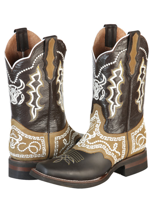 El General Rodeo Boot - Crazy Brown with Embroidery 51110