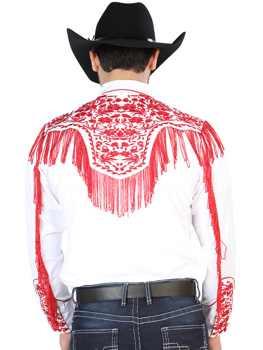 El Señor de los Cielos Embroidery Shirt White/Red 126708