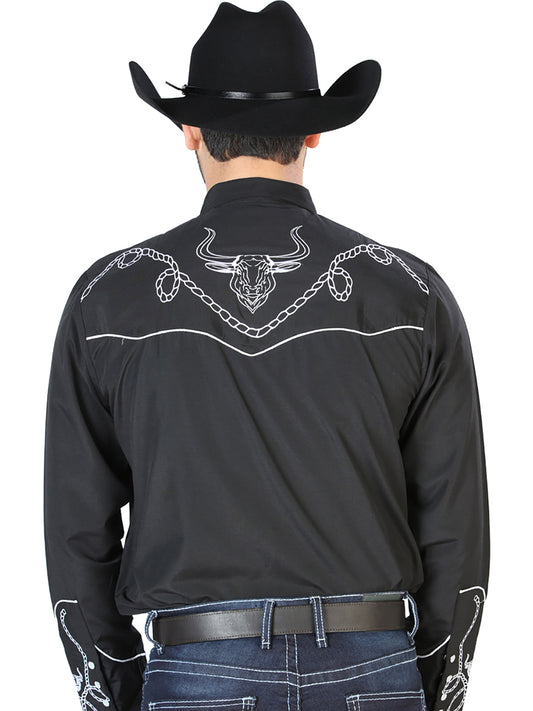 El Señor de los Cielos Embroidery Shirt Black/White 126711