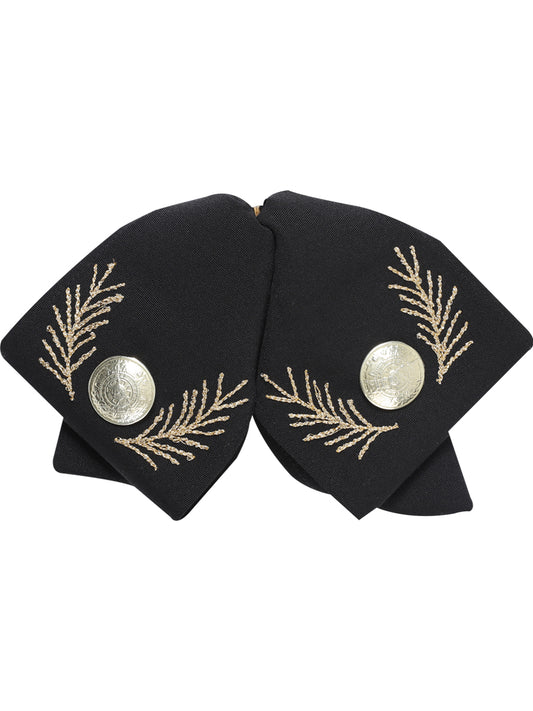 Adult 
Mexican Charro Bow Tie 100% Polyester Black/Gold  601107