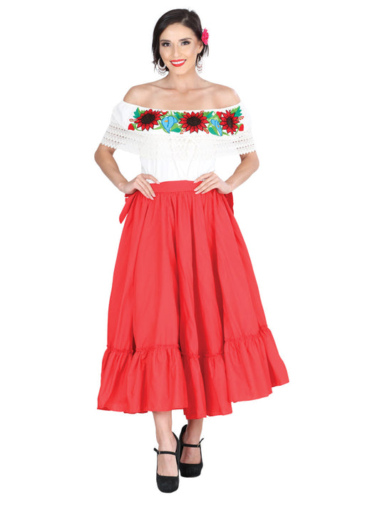 Dancing Skirt Doble Vuelo 100% Cotton Red 601312