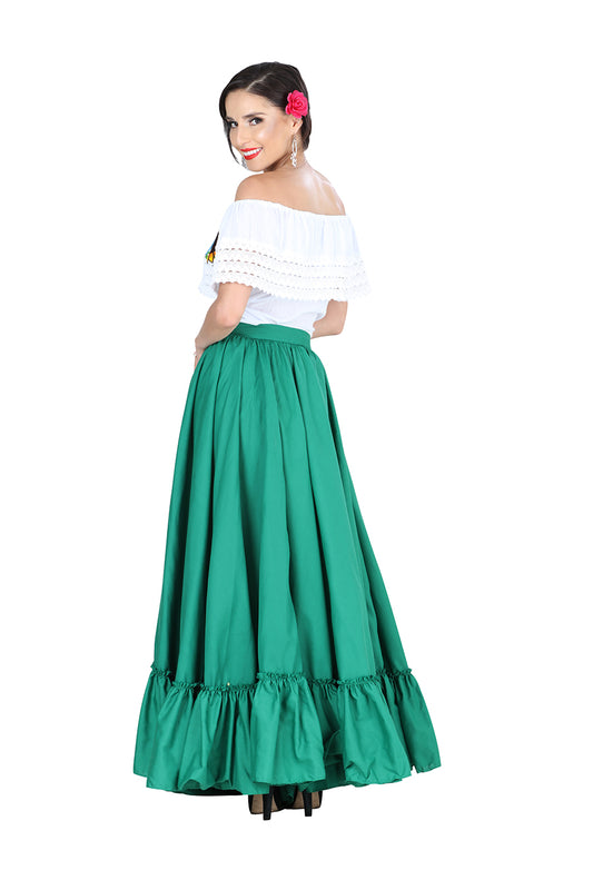 Dancing Skirt Doble Vuelo 100% Cotton Green 601313