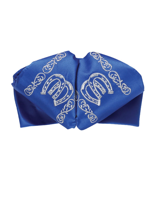 Adult 
Mexican Charro Bow Tie 100% Polyester Royal Blue/Silver  601600