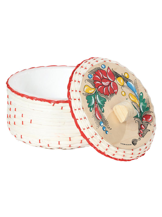 Artisanal Tortilla Warmer 100% Palm Leaf Red 602926