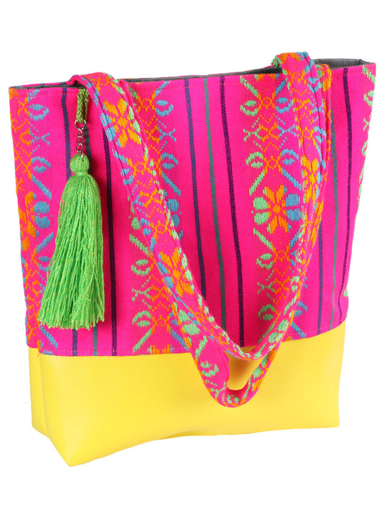 Mexican Artisanal Handbag 100% Polyester Pink 603008
