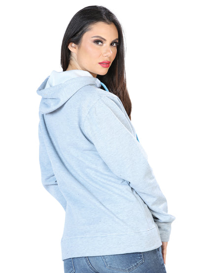 Artisanal Embroidered Sweatshirt 50% Cotton, 50% Polyester Gray  603877