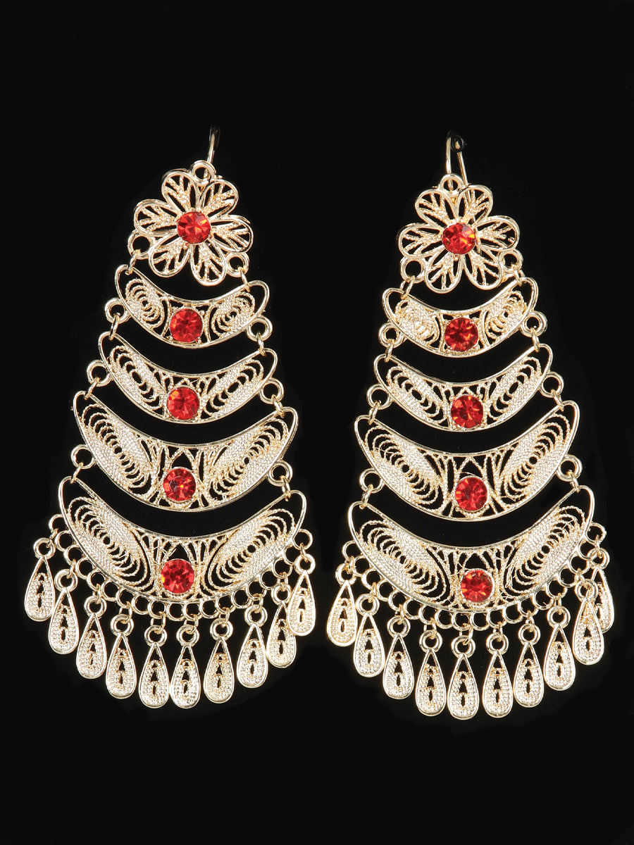 Mexican Artisanal Aretes Filigrana Gold 604031
