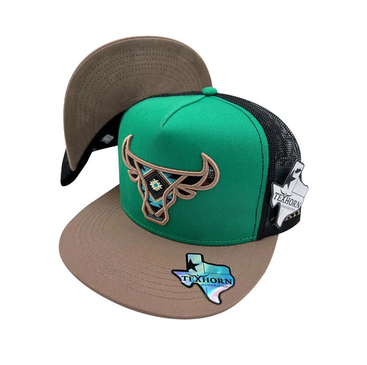 TexHorn Premium Trucker Cap – Green & Black