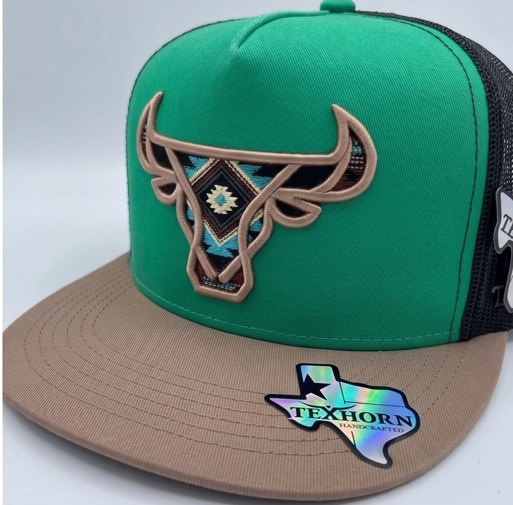 TexHorn Premium Trucker Cap – Green & Black