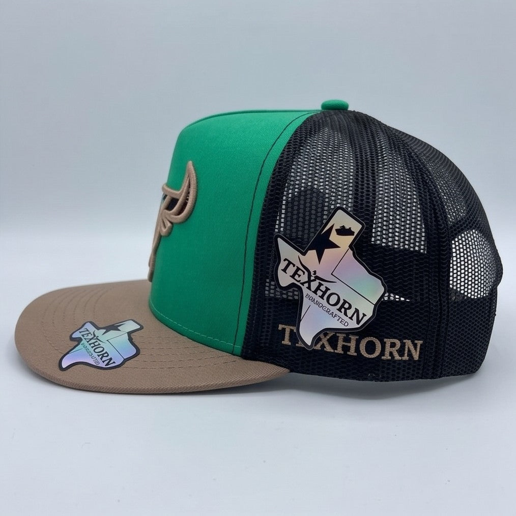TexHorn Premium Trucker Cap – Green & Black