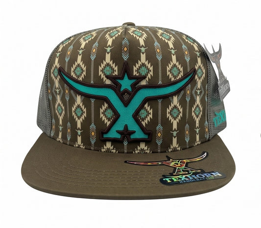 Cap TexHorn longhorn  dark Green