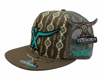 Cap TexHorn longhorn  dark Green